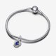 Pandora ékszer Sötétkék örökkévalóság körök függő ezüst charm 793125C09
