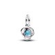 Pandora ékszer Türkiz kék örökkévalóság körök függő ezüst charm 793125C12