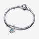 Pandora ékszer Türkiz kék örökkévalóság körök függő ezüst charm 793125C12