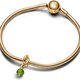 Pandora ékszer Tavasz zöld örökkévalóság kör függő shine charm 763462C08