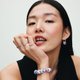 Pandora ékszer Opálfényű lila ezüst charm 791691C05