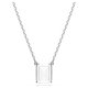 Swarovski Stilla ezüst színű nyaklánc nyolcszög metszésű kristállyal 5693405