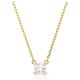 Swarovski Stilla arany színű nyaklánc négyzet kristállyal 5693153
