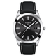 Tissot Gentleman fekete számlapos bőrszíjas quartz férfi óra T1274101605100