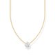 Thomas Sabo Aranyozott ezüst nyaklánc áttetsző medállal KE2210-414-14-L45V