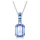 Swarovski Millenia ezüst színű nyaklánc kék szögletes kristállyal 5696518