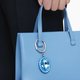 Swarovski Ezüst színű kulcstartó nagy kék kristállyal 5666644