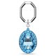 Swarovski Ezüst színű kulcstartó nagy kék kristállyal 5666644