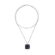 Coeur de Lion Amulet square ezüst-fekete nyaklánc 1201/10-1317
