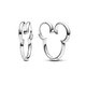 Pandora ékszer Disney Mickey egér sziluett karika ezüst fülbevaló 293528C00