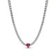 Pandora ékszer Piros szives ezüst chocker nyaklánc 393549C01-40