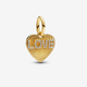 Pandora ékszer Gravírozható shine szív charm LOVE felirattal 763604C01