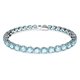 Swarovski Mátrix ezüst színű tenisz karkötő kék kristályokkal 5648928