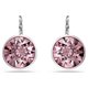 Swarovski Bella ezüst színű fülbevaló rózsaszín kristállyal 5724290