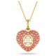Swarovski Hyperbola arany színű nyaklánc rózsaszín köves szív medállal 5680784