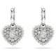 Swarovski Hyperbola ezüst színű szív fülbevaló 5684384