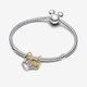 Pandora ékszer Disney Mickey és Minnie sziluett függő dupla charm 763650C01