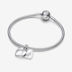 Pandora ékszer Gravírozható szív nagyítóval dupla függő charm 793671C00