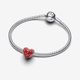 Pandora ékszer Piros tűzzománcos rózsa ezüst charm 793673C01