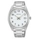 Seiko Classic fémszíjas fehér számlapos kvarc férfi karóra SUR459P1