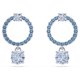 Swarovski Attract kör alakú fülbevaló kék kristályokkal 5723563