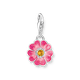 Thomas Sabo Rózsaszín virág sárga kővel ezüst charm 2208-496-7