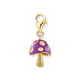 Thomas Sabo Aranyozott ezüst lila kalapos gomba charm 2211-471-7