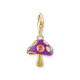 Thomas Sabo Aranyozott ezüst lila kalapos gomba charm 2211-471-7