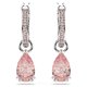Swarovski Attract ezüst színű fülbevaló rózsaszín kristályokkal 5723566