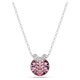 Swarovski Bella V ezüst színű nyaklánc rózsaszín cirkóniával 5724289