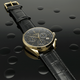Roamer Pro Chrono fekete számlapos bőrszíjas chronograph férfi karóra 993819488502