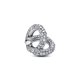 Pandora ékszer Pávé végtelen csomó ezüst charm 793771C01