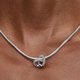 Pandora ékszer Pávé végtelen csomó ezüst charm 793771C01