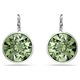 Swarovski Bella ezüst színű fülbevaló zöld kristállyal 5724291