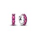 Pandora ékszer Pink köves ezüst karika fülbevaló 293851C02