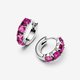 Pandora ékszer Pink köves ezüst karika fülbevaló 293851C02