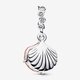 Pandora ékszer Korall színű shell kagyló függő ezüst charm 793821C01