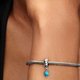 Pandora ékszer Türkiz köves függő ezüst charm 793901C01
