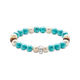 Thomas Sabo Türkiz gyöngy és tigrisszem gumis karkötő charm tartóval 