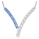 Swarovski Matrix ezüst színű nyaklánc kék kristállyal 5732265