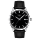Tissot PR 100 fekete számlapos és bőrszíjas férfi óra T1504101605100