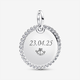 Pandora ékszer Gravírozható kerek ezüst medál cirkóniával 394007C01 Pandora ékszer Gravírozható kerek ezüst medál cirkóniával 394007C01