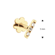 Jackie Gold Rúd fehér topáz 14K arany piercing JKP24.430