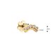 Jackie Gold Ív fehér topáz 14K arany piercing JKP24.431