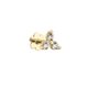 Jackie Gold Háromszög fehér topáz 14K arany piercing JKP24.433