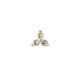 Jackie Gold Háromszög fehér topáz 14K arany piercing JKP24.433