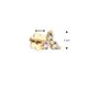 Jackie Gold Háromszög fehér topáz 14K arany piercing JKP24.433