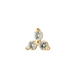 Jackie Gold Háromszög fehér topáz 14K arany piercing JKP24.433
