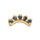 Jackie Gold Ív zafír 14K arany piercing JKP24.435