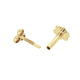 Jackie Gold V ív fehér topáz 14K arany piercing JKP24.436